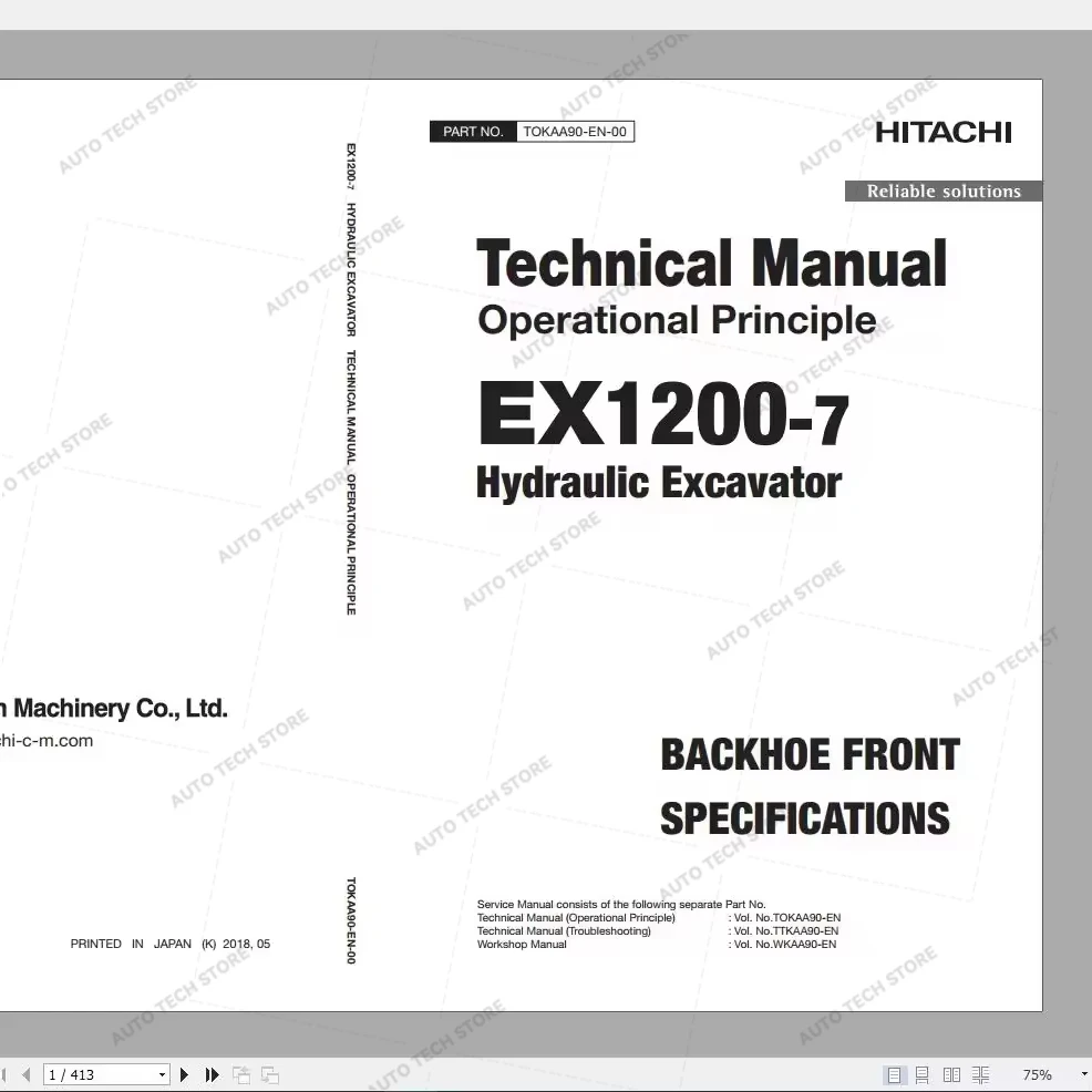 For Hitachi Mining Crawler Excavator 10.9GB PDF Updated 2021 Workshop Manual Circuit Diagram Parts Catalog