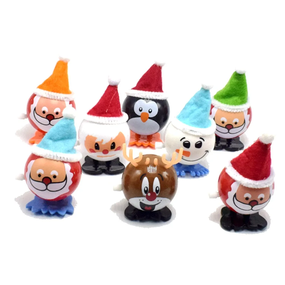 

New Creative And Interesting Children's Spring Wind-up Toy Christmas Santa Claus Elk Penguin Snowman Funny Toy Halloween Gift