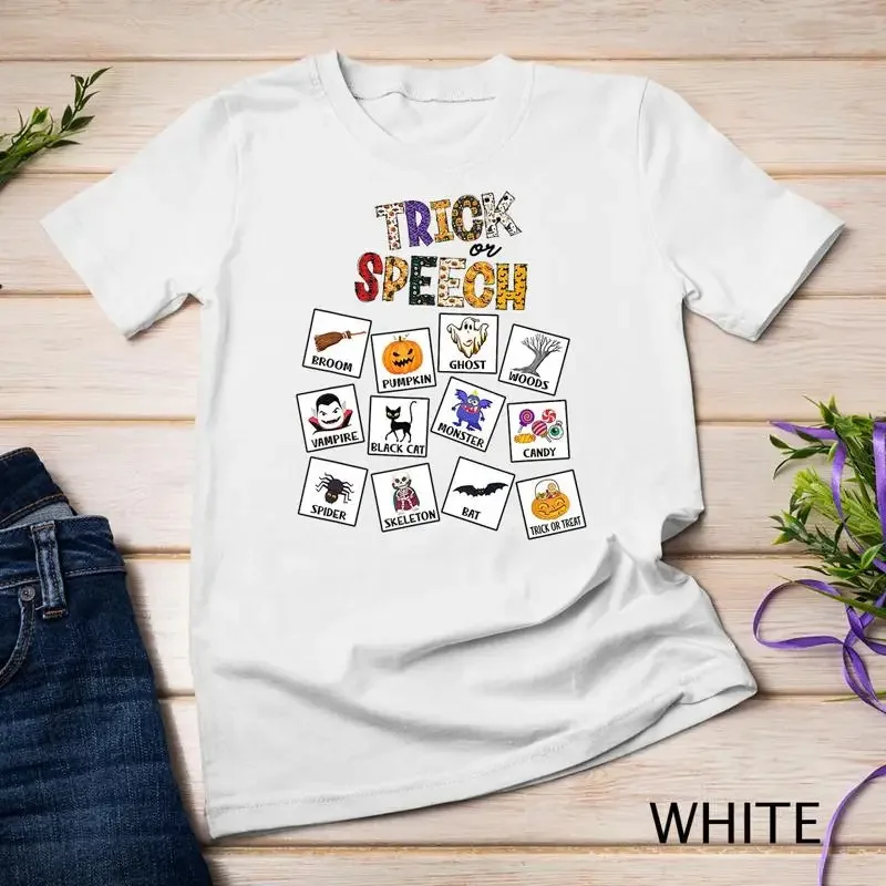 Trick Or Speech Halloween AAC SLP Squad Speech Language T Shirt Unisex T shirt