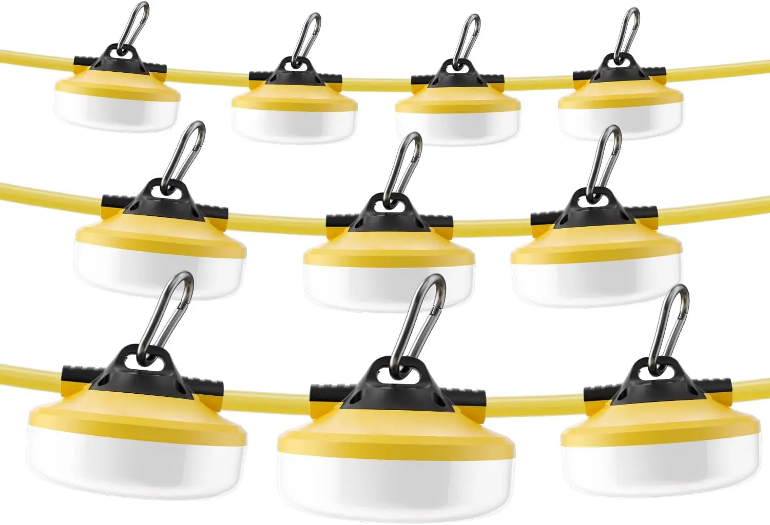 

100FT LED String Lights 10000LM 5000K Daylight, 100W Temporary Lighting for Job Site Indoor Outdoor, IP65 Waterproof, ETL Listed