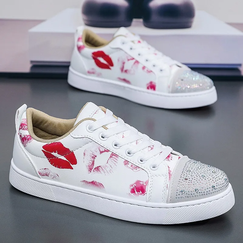 Women's Casuales Sneakers Shoes for Men Vulcanize Shoes Casuales Luxury Designer Street dance skate shoes Unisex crystal fashion