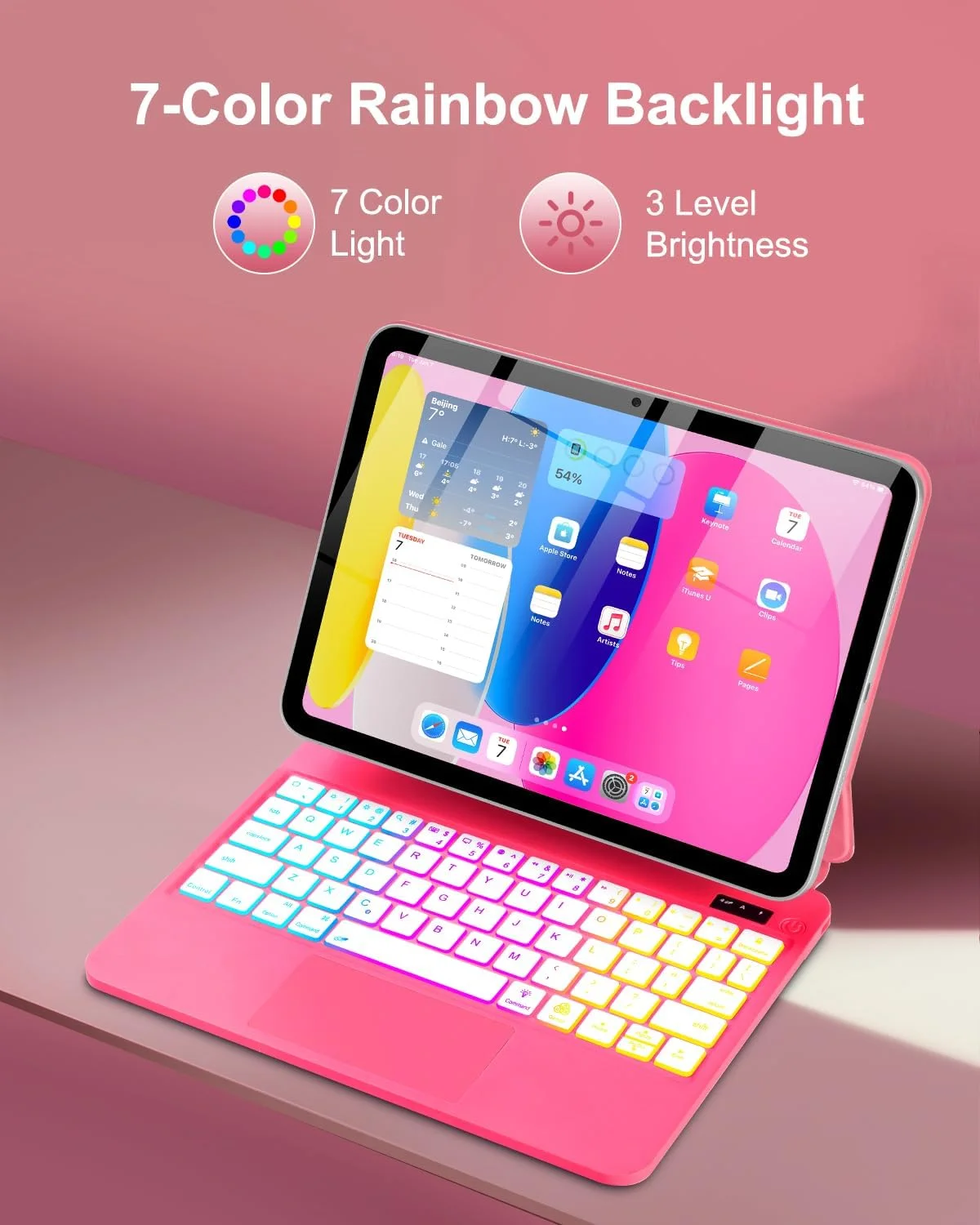 Magic Keyboard Case For iPad 11th Gen A16 11 inch A3354 A3355 A3356 10th Generation 10.9" A2696 Folio Cover Backlit Touchpad view 6