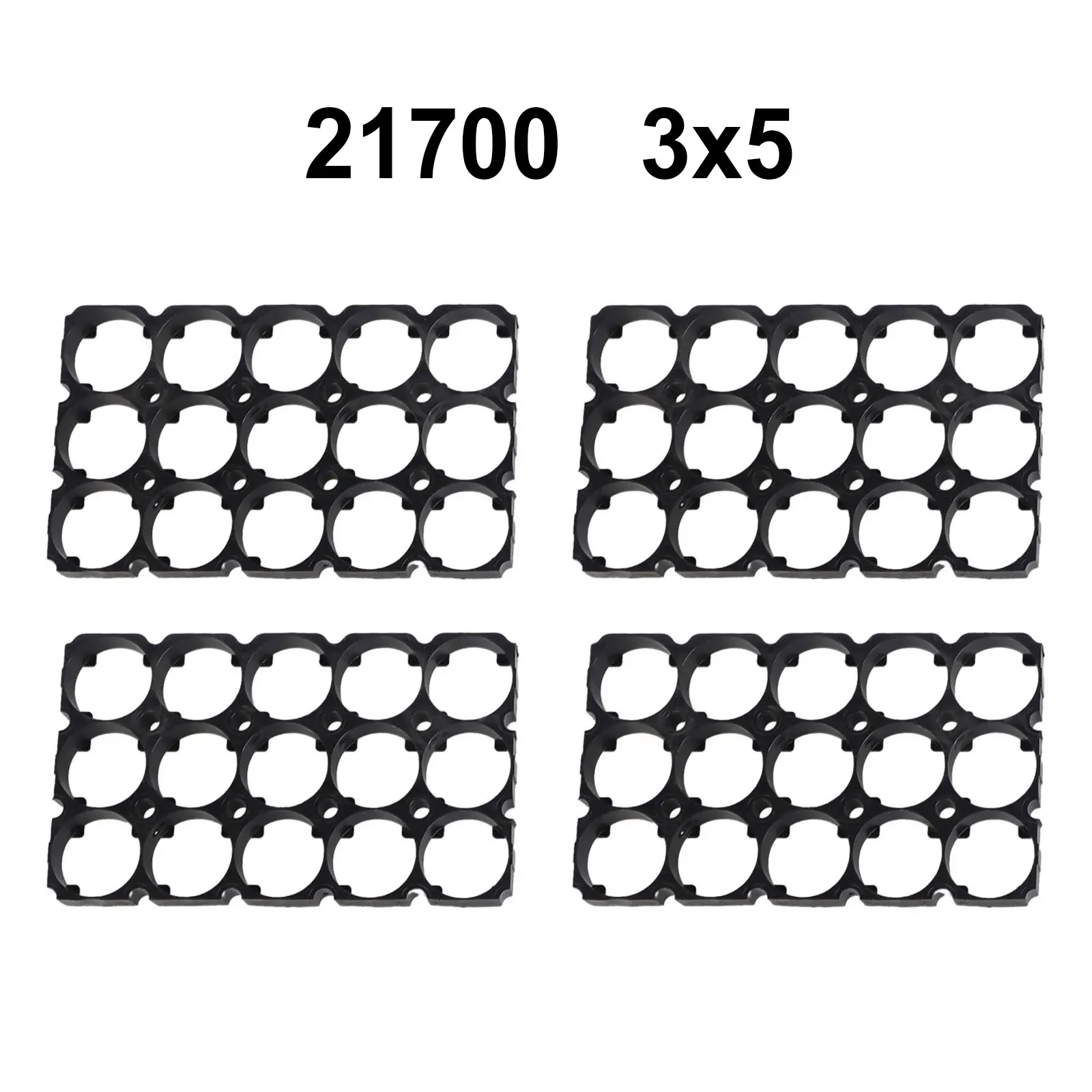 4pcs 21700 Battery Holder Stand 3*5 Plastic Frame Bracket 21.75mm Hole For Holding Battery Packs For Power Tools Accessories