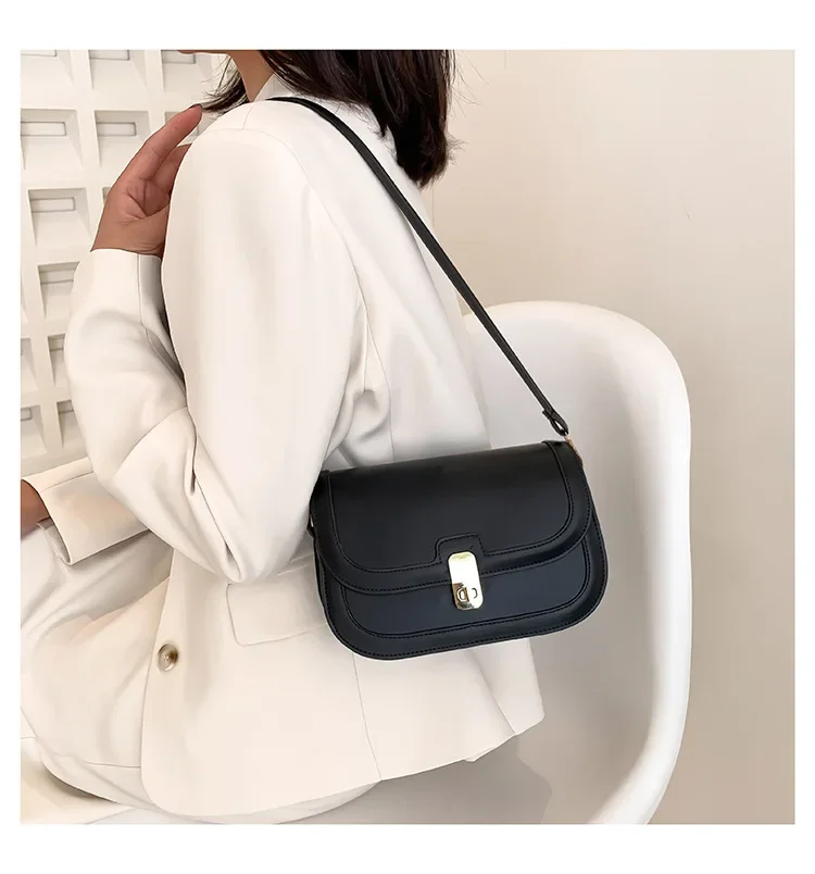 Damen-Umhängetasche, Damen-Mode, Retro-Unterarmtasche, kleine quadratische Tasche, beliebte Herbst-Schultertasche, Umhängetasche – Detail 10
