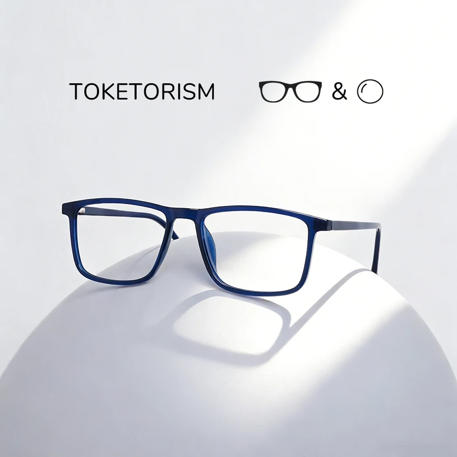 

Модные мужские и женские очки Toketorism прямоугольной формы с диоптриями, оправа TR90