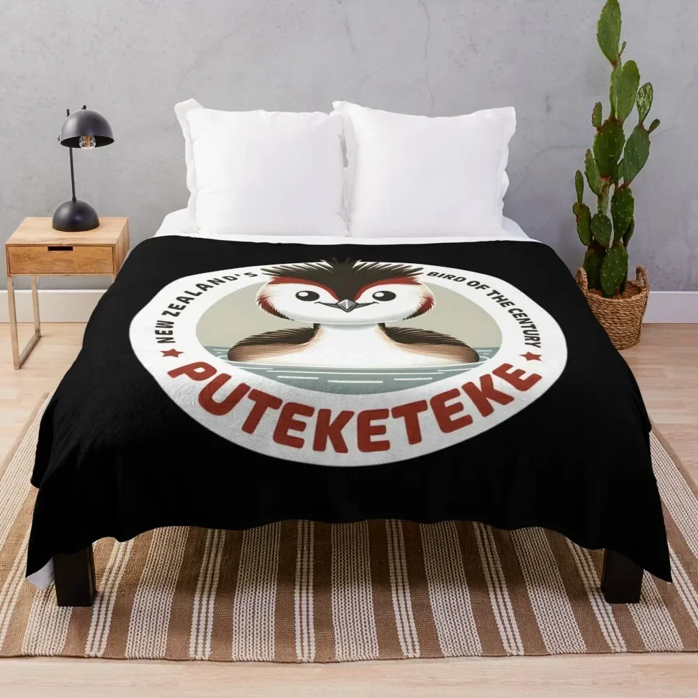 

Puteketeke Bird New Zealand's Bird of the Century Throw Blanket Stain Resistant Cozy Warm Blanket