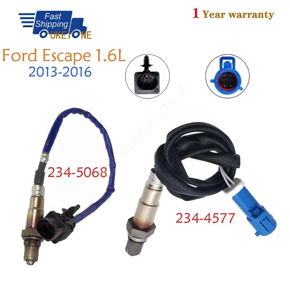 

234-5068 234-4577 2Pcs For Ford Escape 1.6L L4 2013-2016 Lambda O2 Oxygen Sensor Upstream Downstream Car Accessories