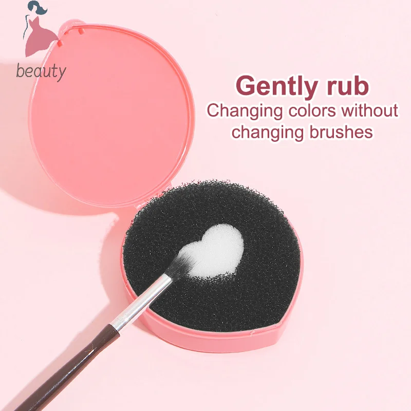 Makeup Brush Dry Cleaner Box Eye Shadow Brushes Powder Remover Sponge Make Up Brush Washing Scrubber Clean Kit Beauty Tools