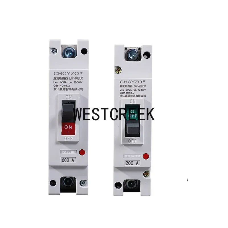 1P Molded Case Circuit Breaker 100A-600A High Power Protection Switch DC 12V-500V Solar Electric Car High Current Protector