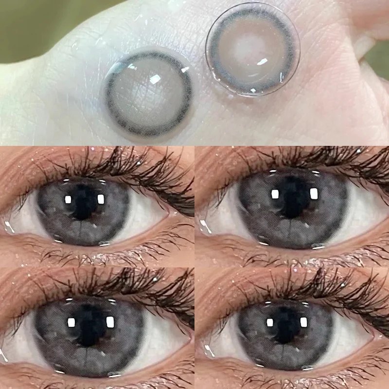 Colored Contact Lenses Myopia Lenses with Diopters Cosmetic Contact Lens Wholesale 100 pcs Yearly Eye Beautiful Pupil Makeup