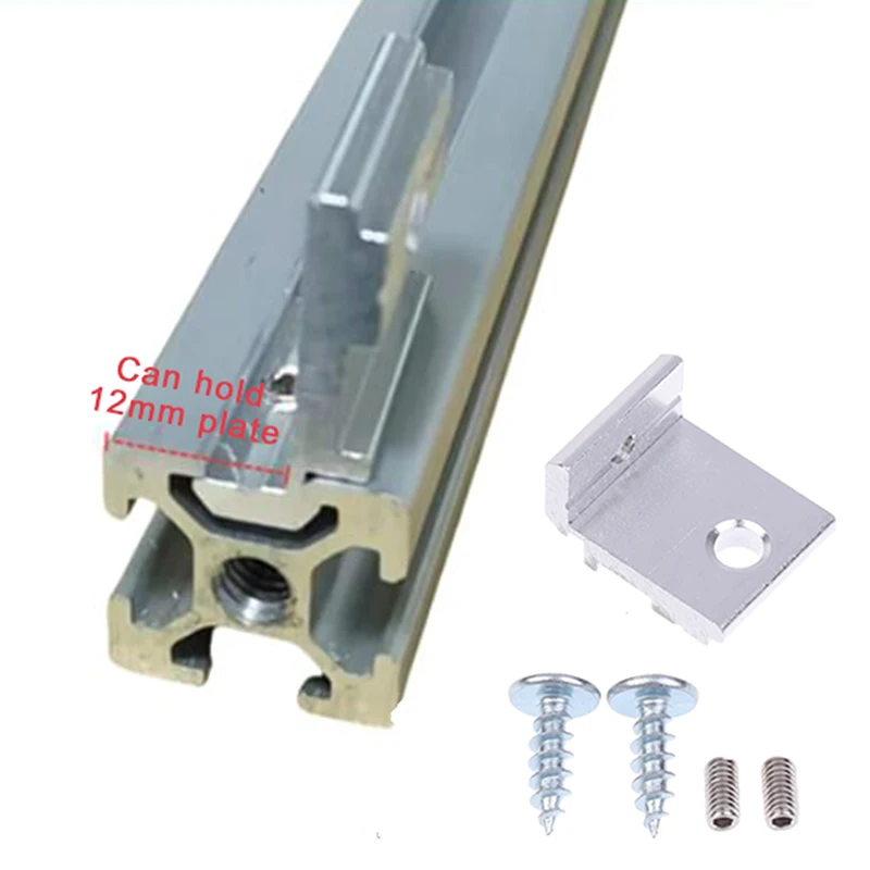 Aluminum Profile Side Panel Bracket Accessories Set - High-Quality Fixing Parts for Home Improvement