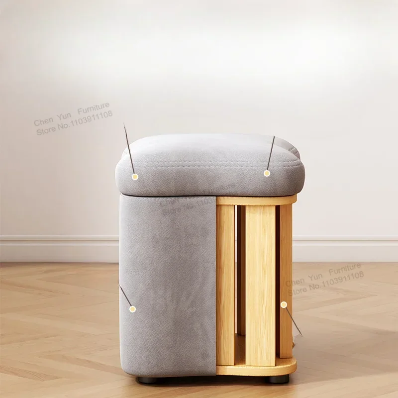 

Living Room Fitting Room Storage Stool Fabric Art Shoe Bench Home Furniture Simple Storage Stool Modern Tabouret De Stockage