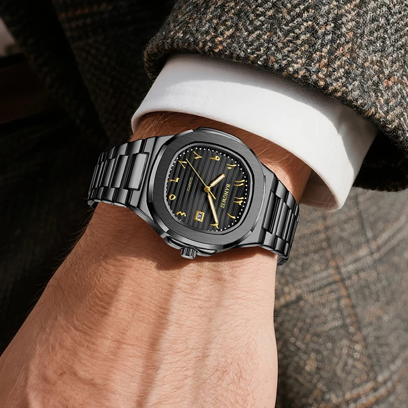 BANGWEI Waterproof Watch Men Fashion Business Date Chronograph Man Wristwatch LIGE Top Brand Luxury Square Men's Quartz Watches