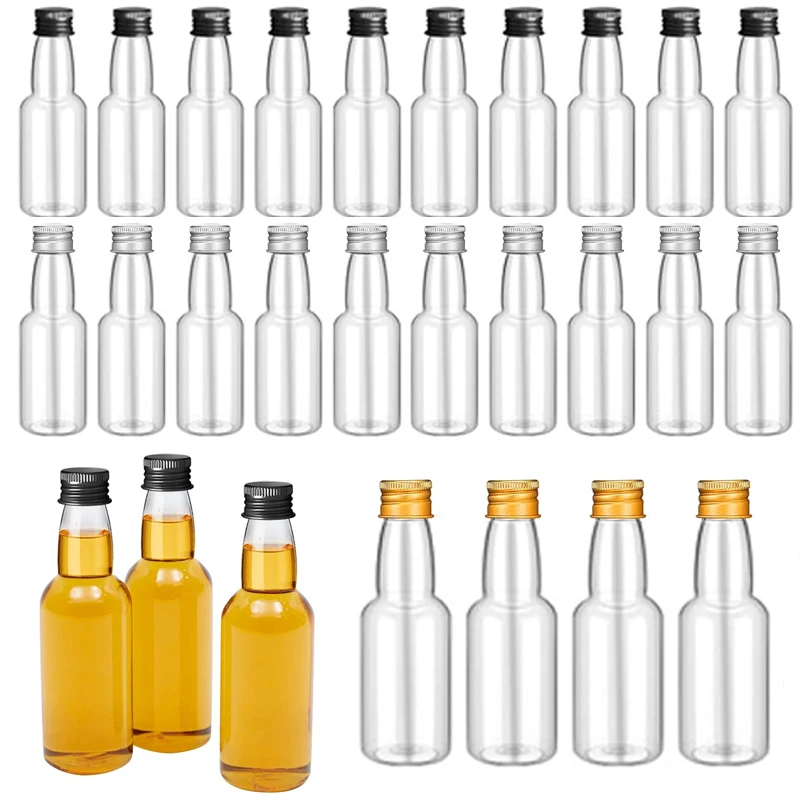 10 SZTUK 30ML-150ML Przenośna plastikowa mini butelka na alkohol Butelki na sok Pojemnik na napoje wielokrotnego użytku na upominki Wesela Przyjęcia Upominki