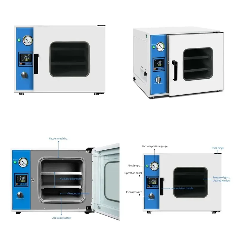 DGF-6020B Laboratory 20L Vacuum Drying Oven Small Benchtop Vacuum Dryer 50-250 C for Lab Industrial Use