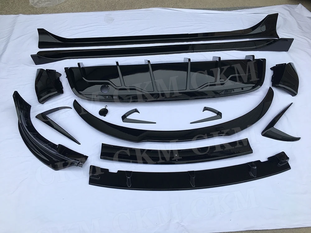

for Tesla Model Y Car Bodykit Carbon Fiber Front Bumper Lip Rear Diffuser Side Skirts Rear Spoiler Body Kit