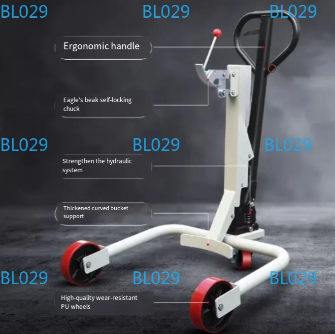 CP hydraulic oil drum truck Eagle beak handling manual cart Oil drum loading and unloading truck