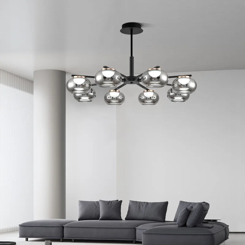 Nordic Living Room LED Bulb Chandelier Designer Creative Main Light Restaurant Bedroom Lights Light Luxury Style Indoor Lighting