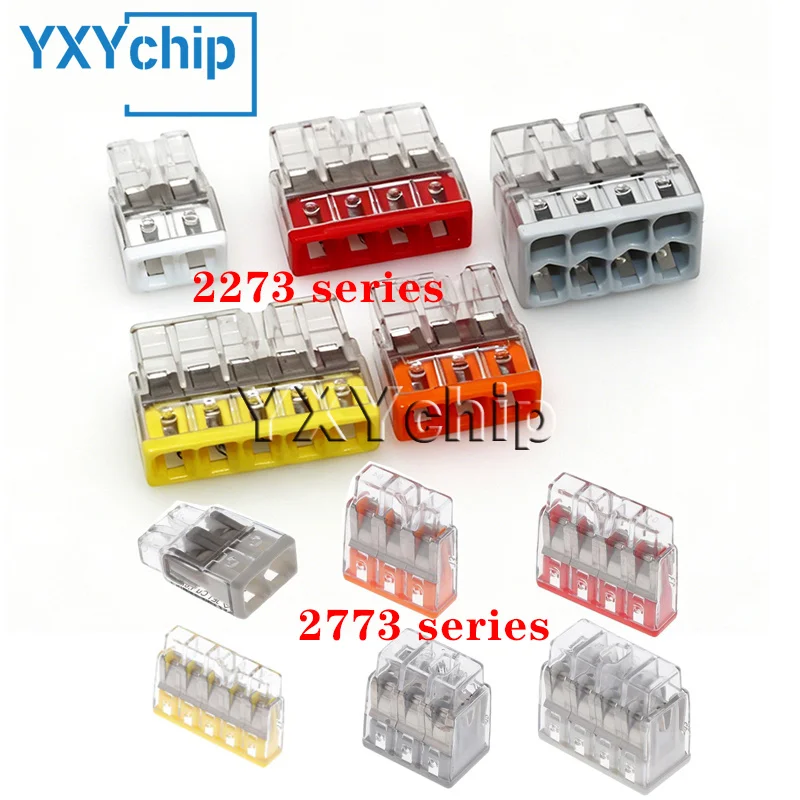 10-100pcs 2273 2773 Original wiring terminal 2273-202/203/204/205 2773-402 403/404/405/406/408 Wire Splitting Wiring connector
