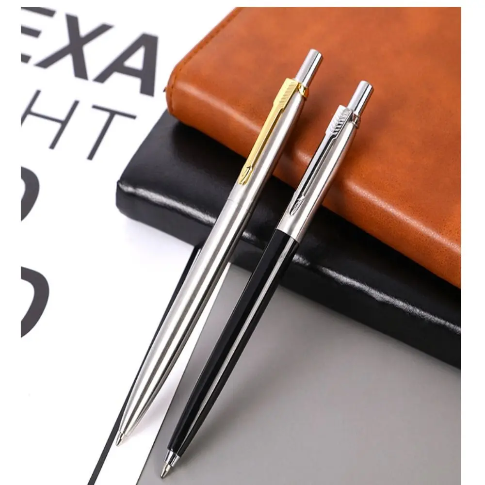 Metal Ballpoint Pen Business Press Tyle Fountain Pen with Blue/Black Ink Refill Students Gift Writing Tools