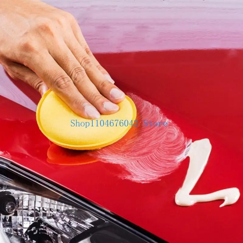 

652F 12Pcs Car Round Waxing Polish Wax Foam Sponge Applicator Pads Cleaning Sponge