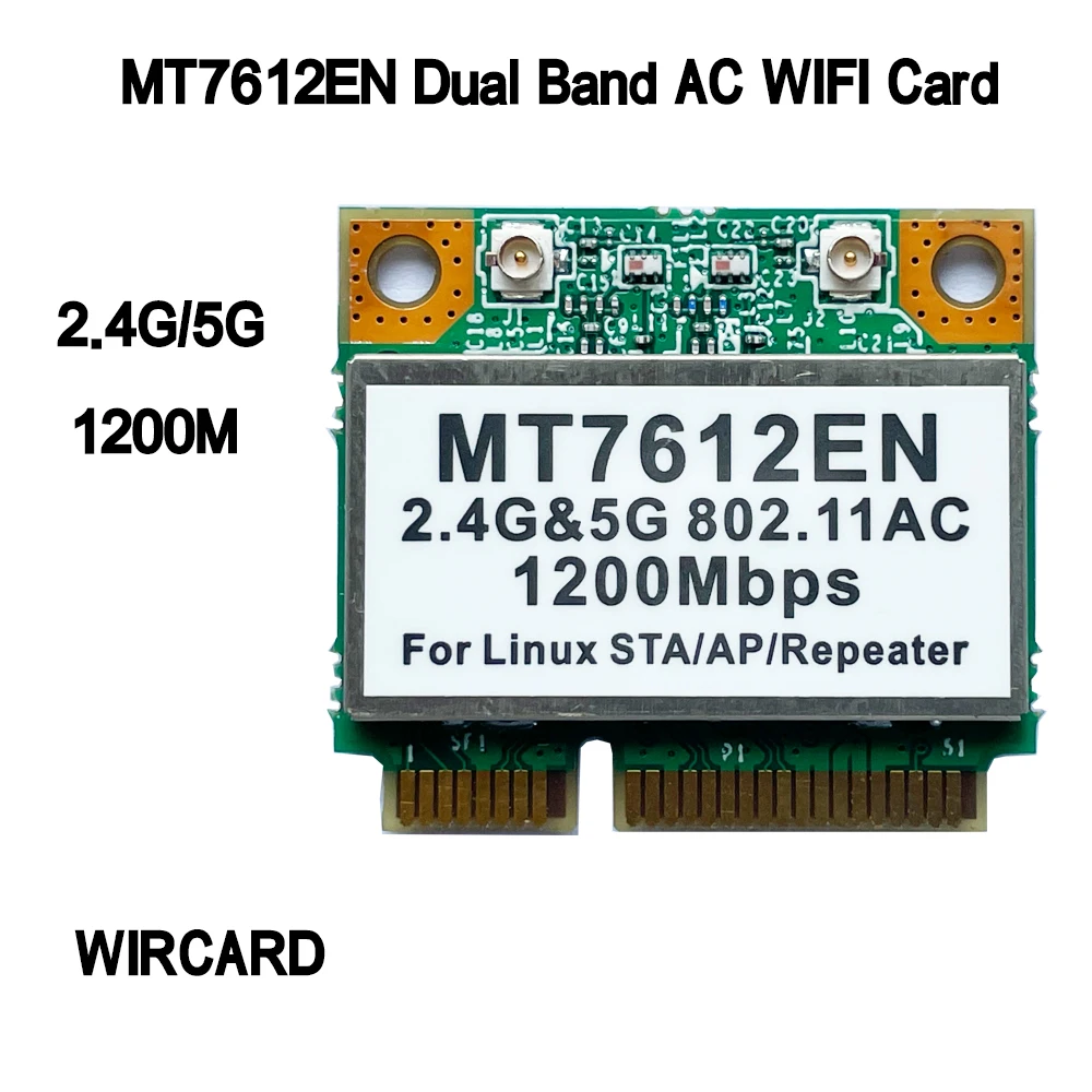 MT7612EN Dual Band 2.4G/5G 802.11AC 1200M WIFI Module Network Card For Linux STA/AP/Repeater