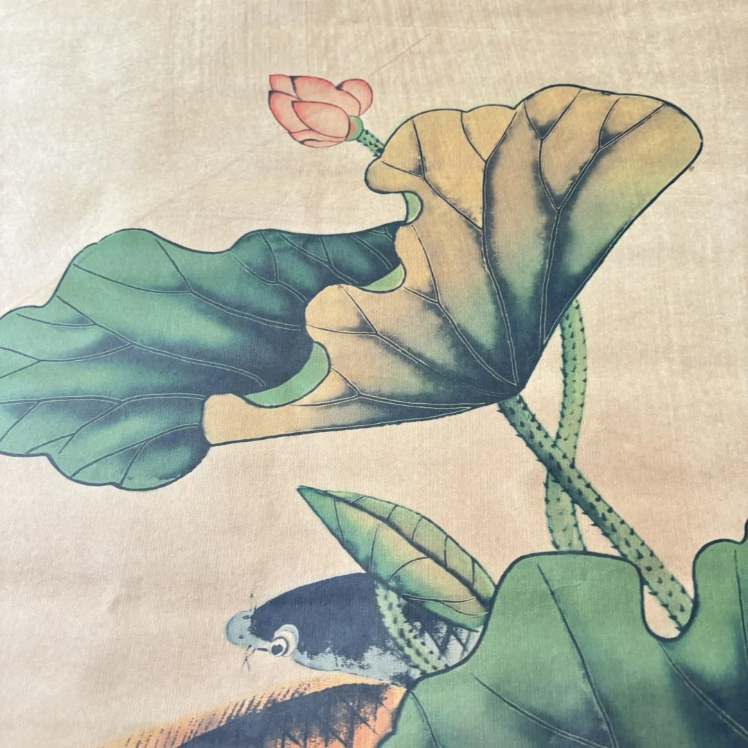 China Xuan paper nave living room koi fish picture wall decoration scroll painting gift