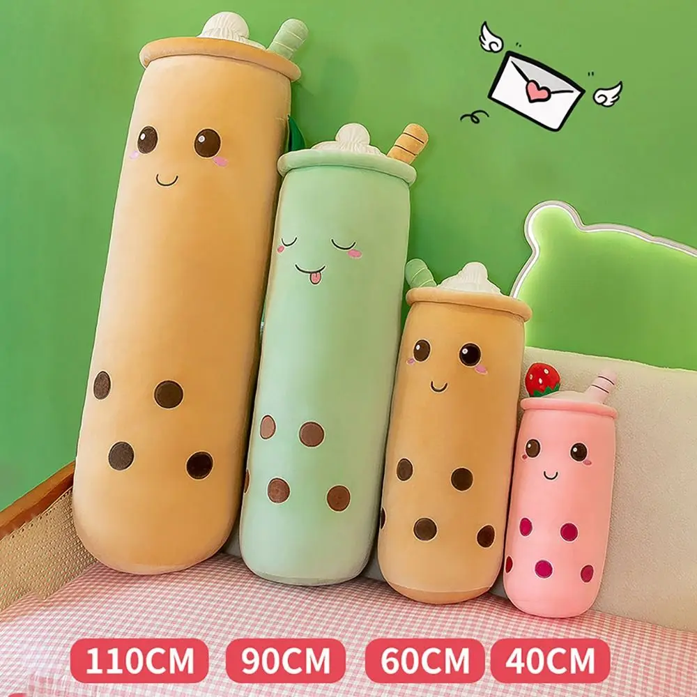 Trendy 40/60cm Boba Milk Tea Plush Toys Cute Soft Tea Cups Dolls Not Easily Deformed Plump Cushion for Kids