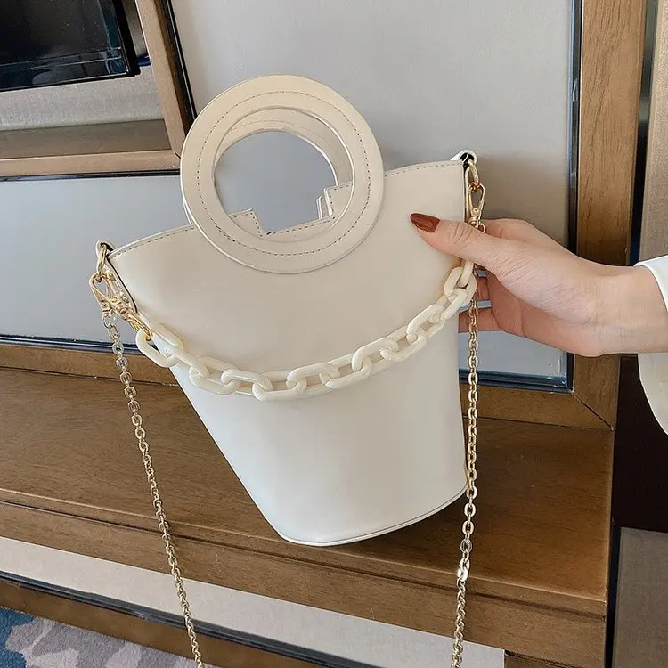 

Daily Commute Women Flap Bag Pastel Color Leather Metal Lock Crossbody Bag