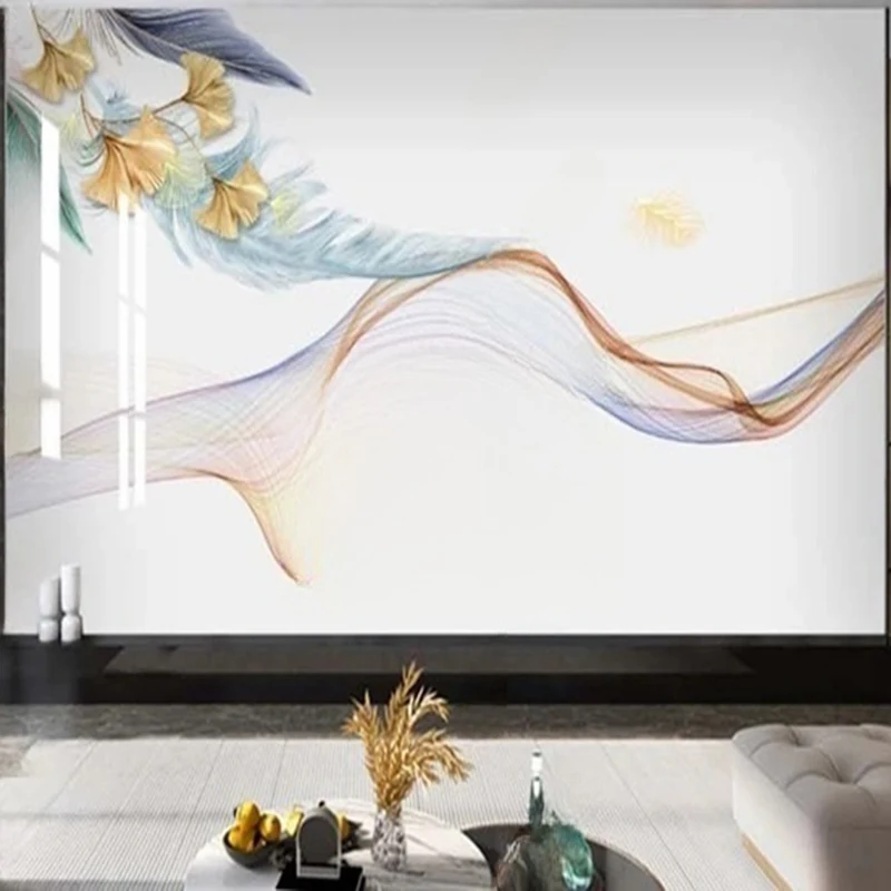 

Abstract Smoke Lines Wallpaper – Large 3D Modern European-Style Home Decor For Living Room Bedroom Sofa TV background