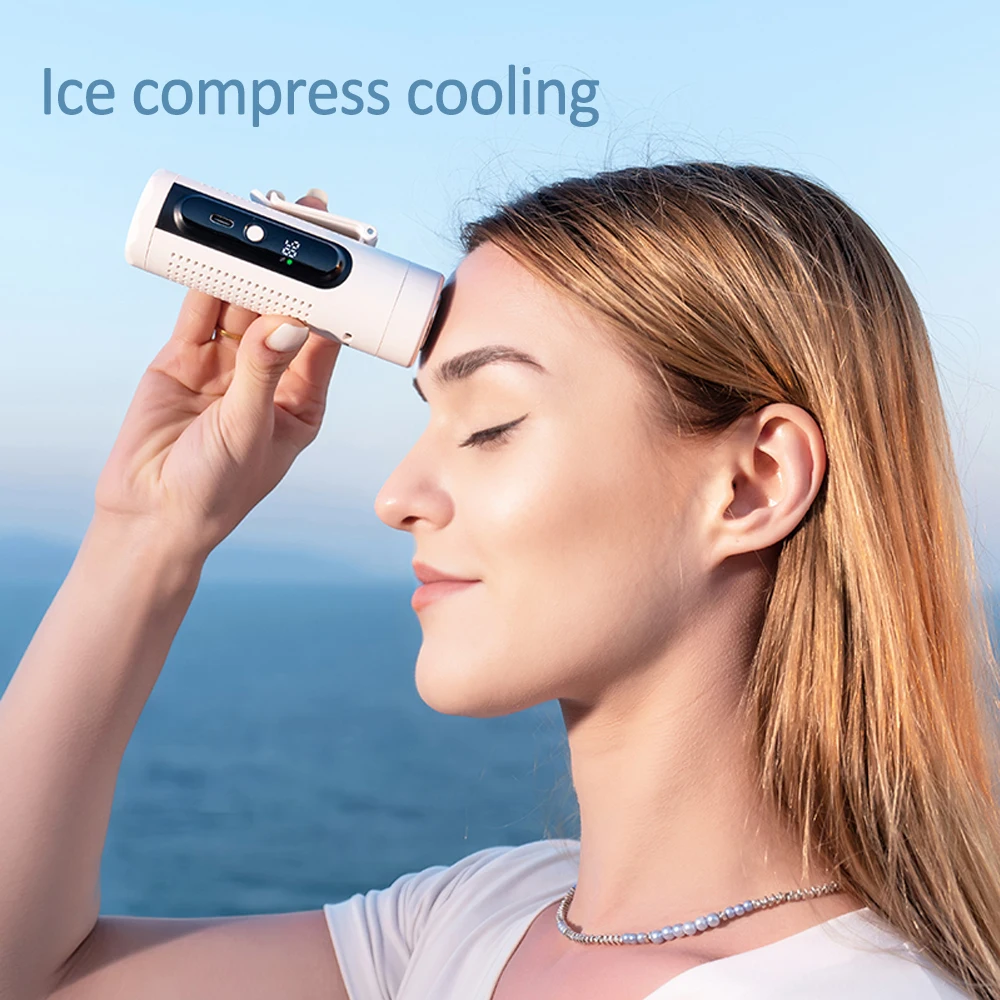 

Портативный мини-вентилятор с 199 скоростями, 3000 мАч, USB-перезаряжаемый, 3-в-1: на шею и настольный, с индикатором заряда батареи, для путешествий