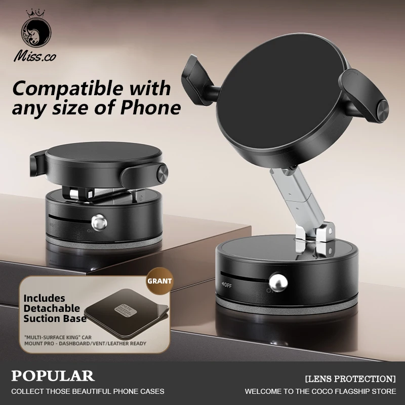 

Новый регулируемый складной вращающийся на 360° металлический магнитный держатель для телефона, лобовое стекло автомобиля, приборная панель, вакуумная присоска, держатель для мобильного телефона