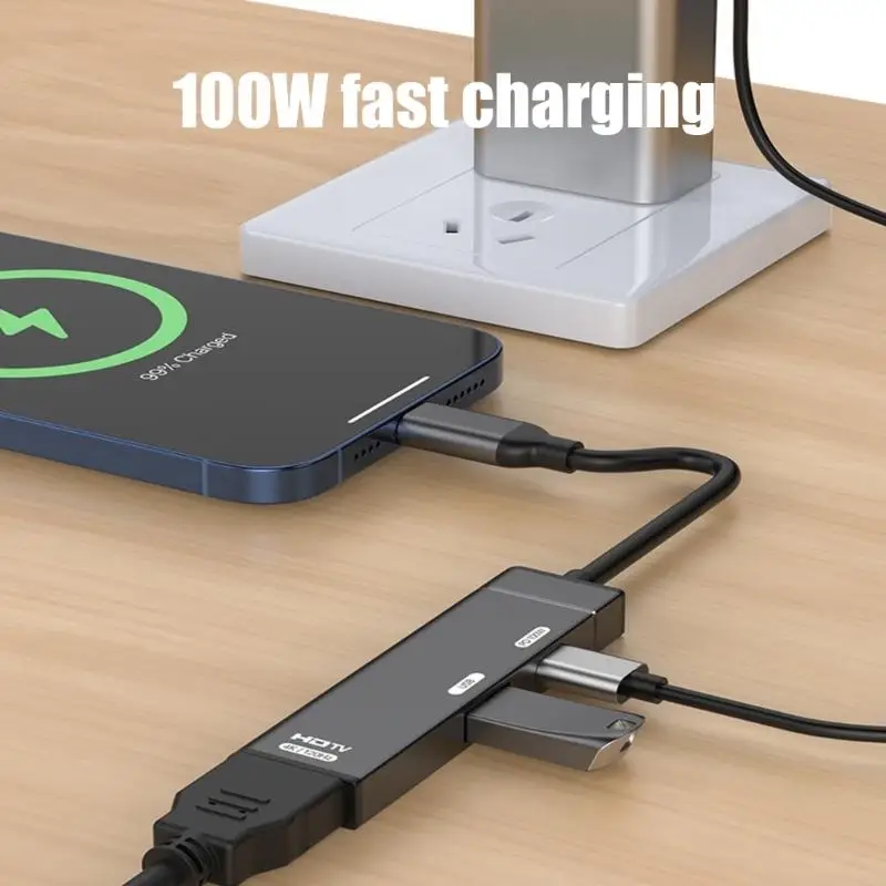 

Многопортовая док-станция CORA USB C HDTV 4K @ 120 Гц PD100W Алюминиевые концентраторы с быстрой зарядкой для ноутбука и