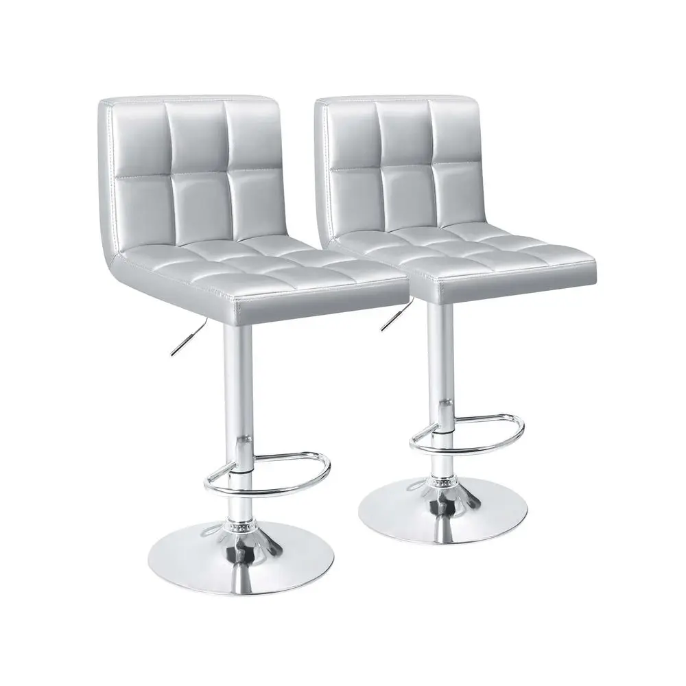 

Bar Stools Sillas Para Barra AltaModern Bar Stools PU Leather Adjustable Swivel Barstools, Armless Hydraulic Kitchen Counter Bar
