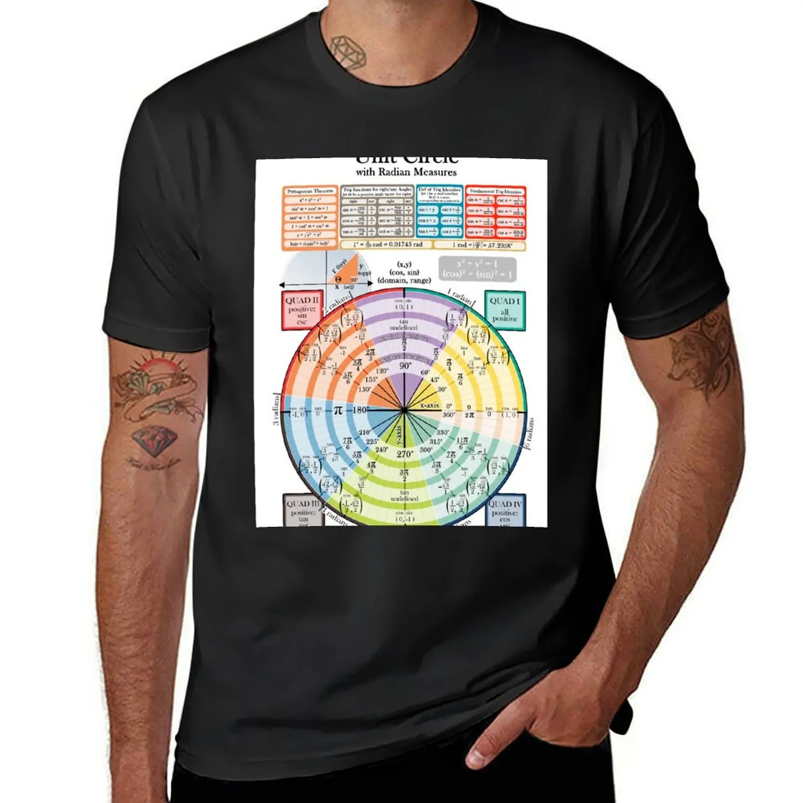 Unit Circle T-Shirt sweat funnys tees korean fashion mens workout shirts