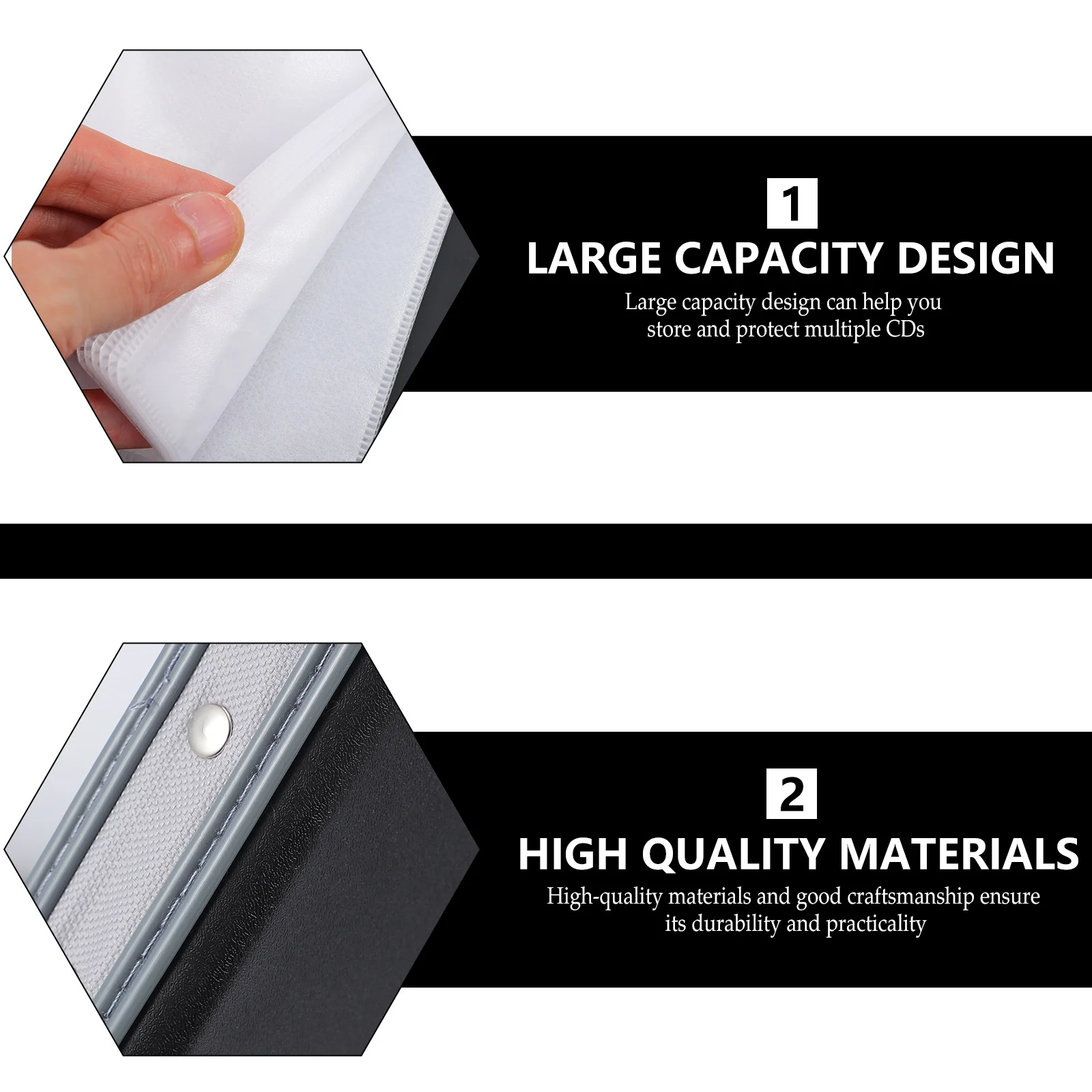 

Cd Storage Bag Large Capacity Dvd Organizer Portable Disc Case For Movies Music Games Zipper Closure Pouch