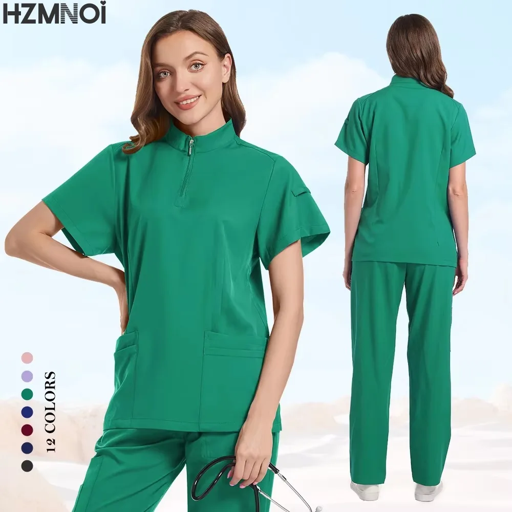 Uniformes médicos Unisex, uniforme clínico, ropa de enfermería para hombres, disfraz de médico, conjuntos de exfoliación de enfermera, ropa de trabajo de dentista, incluye Tops y pantalones