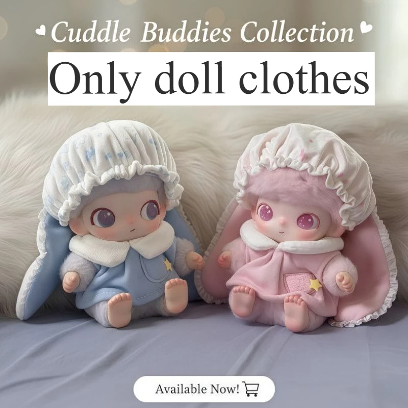

New 10cm Bunny Series Adorable Plush Doll Outfits Compatible for Dimoo New Birthday Diary Cotton Dolls Only Doll Clothes