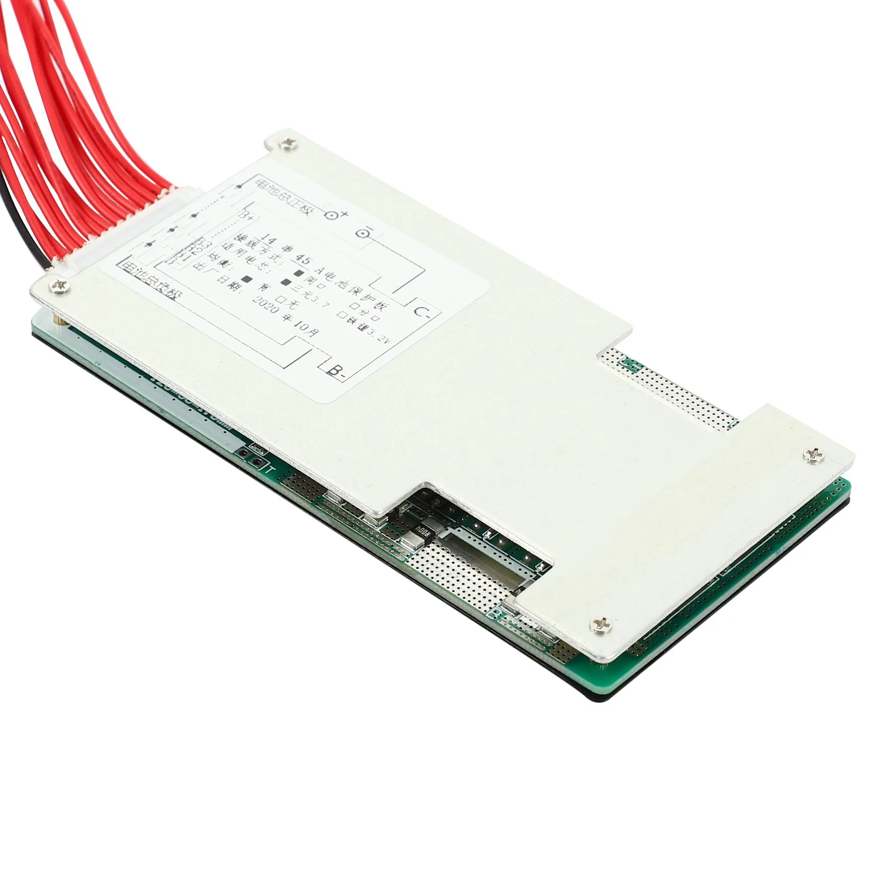 Batería de iones de litio de 48V, 14S, 45A, BMS, PCB con equilibrio adecuado para bicicleta eléctrica