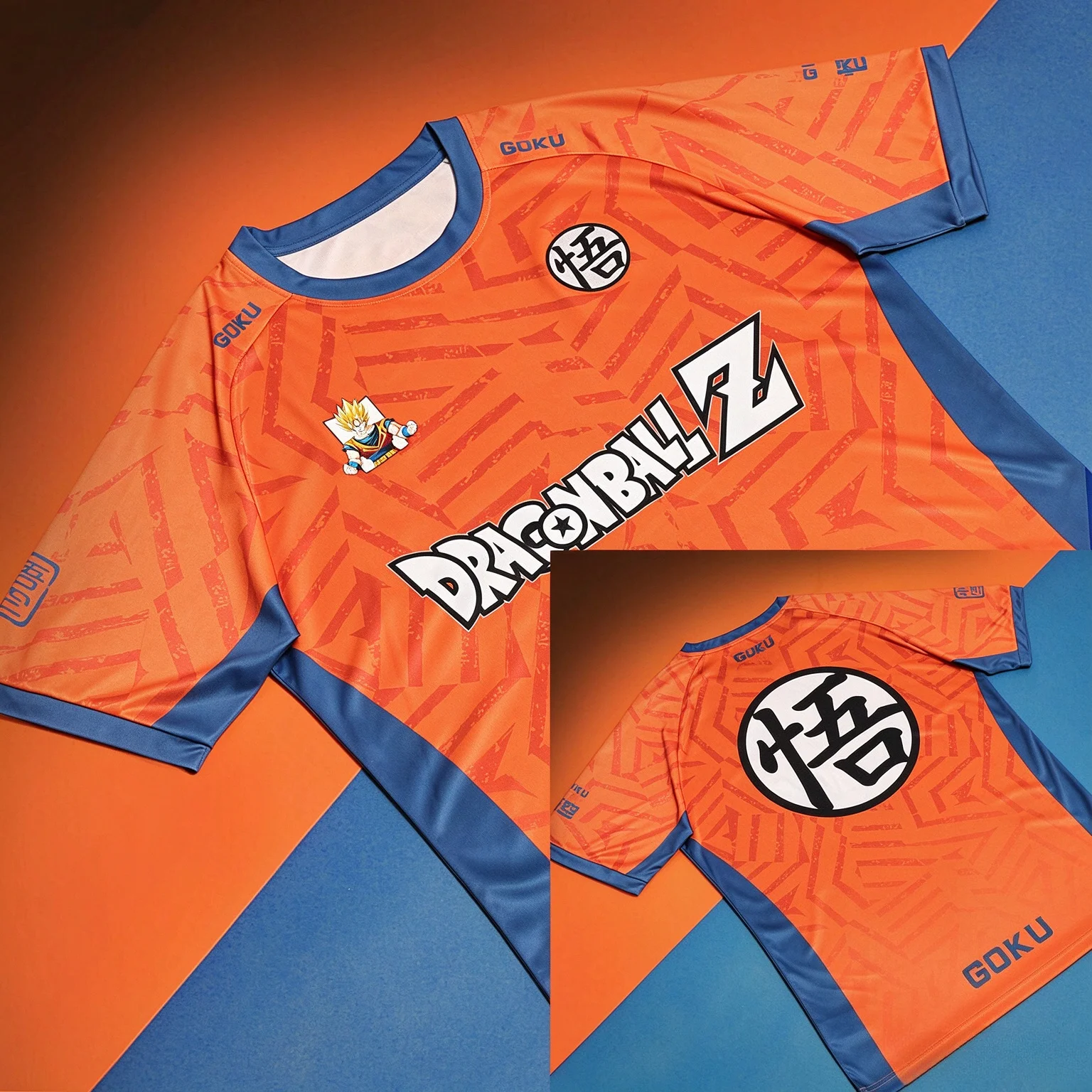 Bandai Dragon Ball Z Themed Jersey, Classic Logo Print, Quick Dry Breathable,Versatile Fit, Fan Meetup,Collectible Gift for Fans