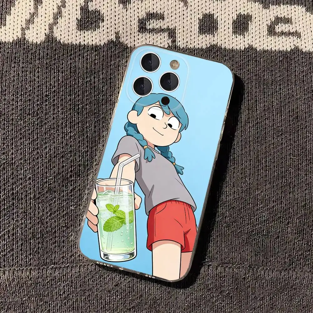 Hot H-Hilda Girl Lovely Silicone Soft Phone Cover for iPhone 7,8,11,12,13,14,15,16,17,Pro Max,Plus,X,XR,XS Max,SE,12 mini