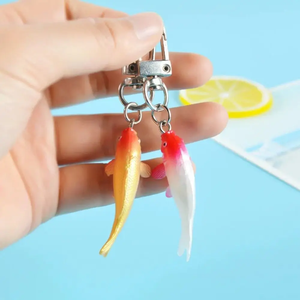 New Cute Fish Keychain Creative Fashion Simulation Lucky Koi Car Bag Pendant Hanging Accessory Souvenir Gift