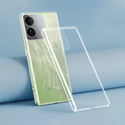 Soft Simple Phone Case for VIVO iQOO Z9 Turbo Plus Turbo+ Lite Z9S Pro Z9X Z9Lite 5G Global Silicone Clear Ultra Thin Back Cover