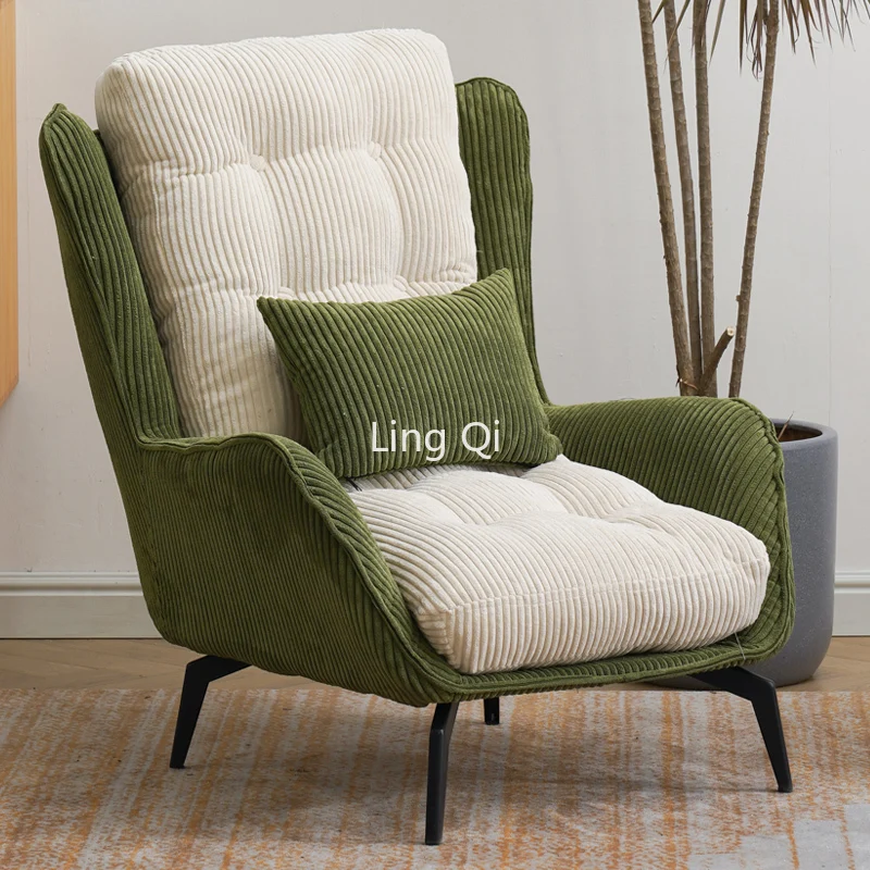 

Minimalist Vintage Sofa Stretch Foam Sponge Modern Green Couch Adults Reading Single Large Canape Salon Living Home Furniture