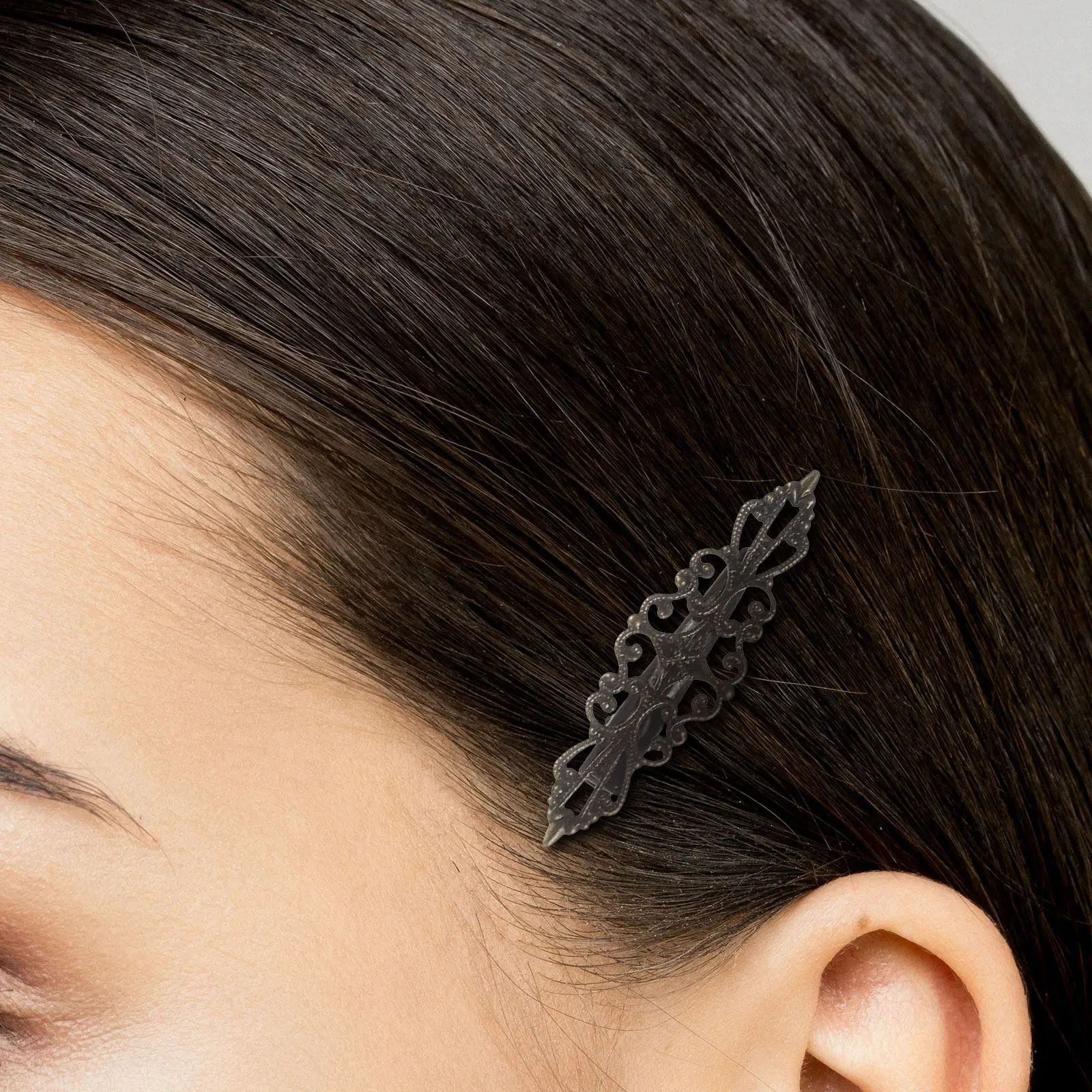 

16Pcs Metal Bronze Hairpins Vintage Retro Hair Clips Elegant Alligator Teeth Grip for Birthday Date Outdoor Photography