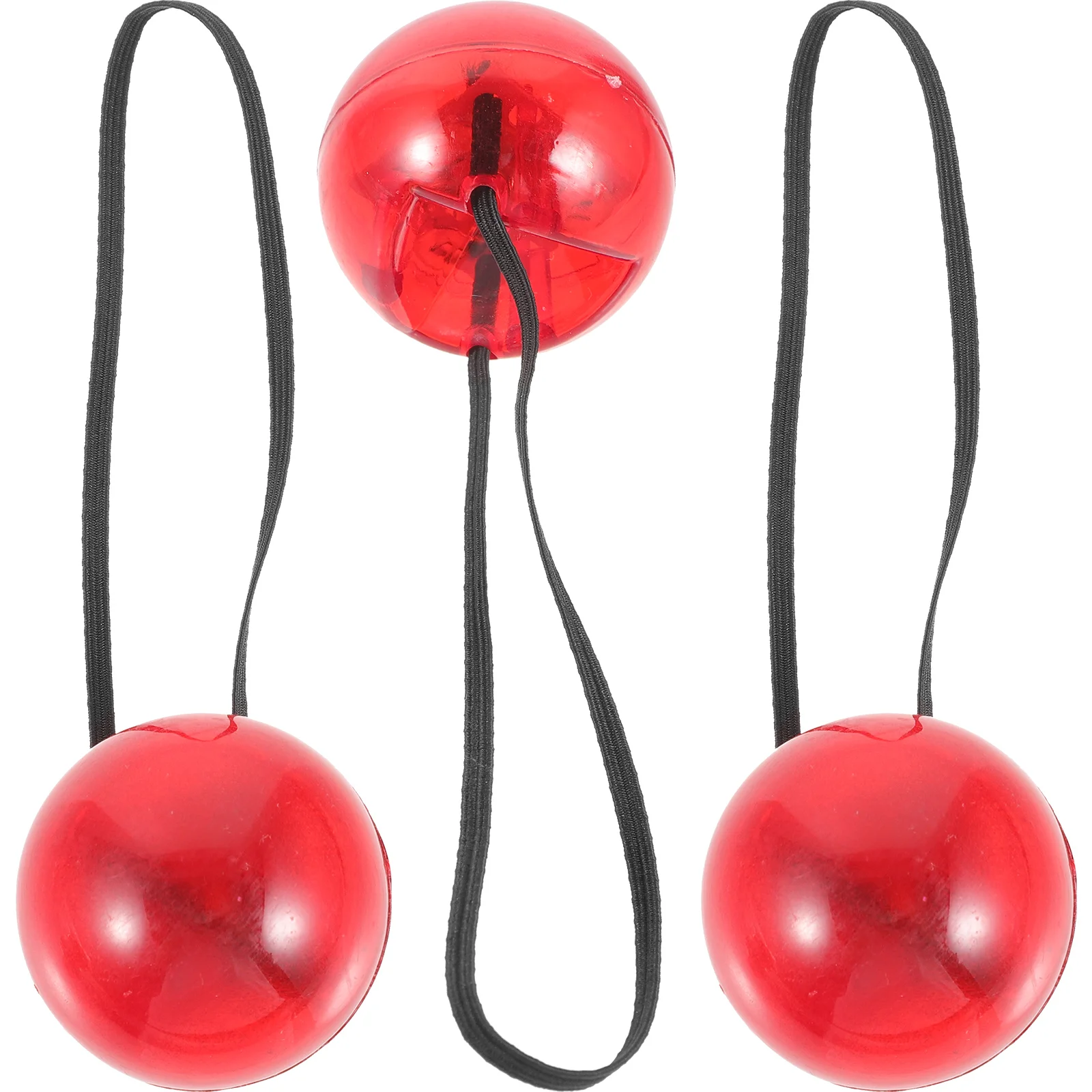 3 Pcs Clown Nose Flashing Kids Mens Toy Plastic Party Performance Prop Black Masks