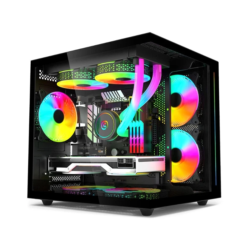 Best Price I9 Level Intel Xeon E5 2695 Cpu 12 Core 48g Ram 512g 1tb Ssd Rx580 8g Video Card Gaming Desktop Computers