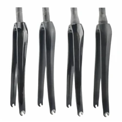 Bike Fork Carbon Fiber Front Fork Road Bicycle Fork 700C*25C C Brake QR 9*100mm Steerer Tube 28.6mm Straight / Tapered