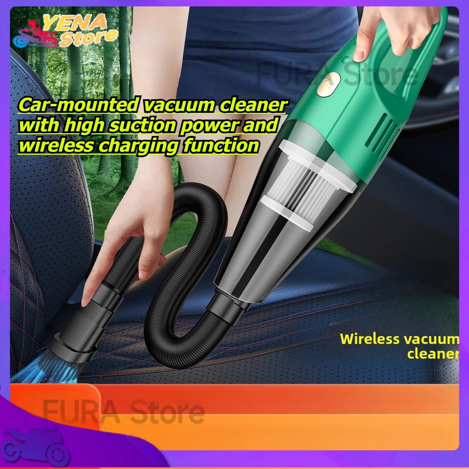 

Car vacuum cleaner - High-power portable handheld wireless brushless motor cleaning machine - Powerful air duster 2025