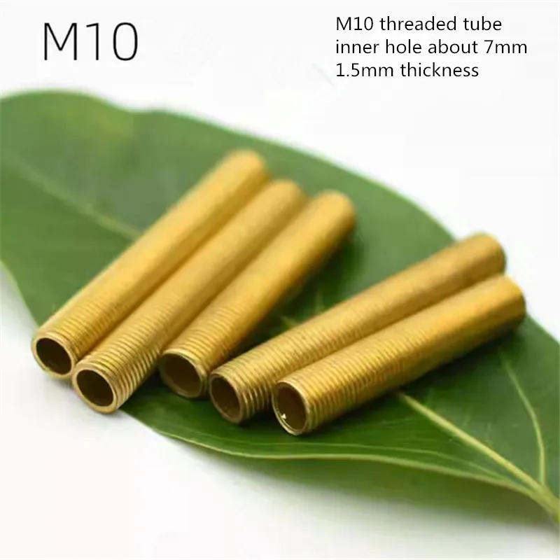 M10 brass connecter tube copper tooth tube metric threaded tube hollow Light Accessories hardware lighting fittings tooth rod
